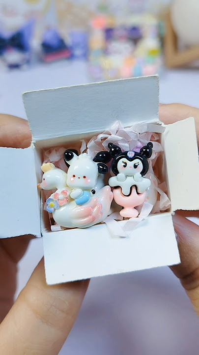 2 kuromi vs 2 pochacco mini box fake order package 📦#sanrio #satisfying #shorts #papercraft #funny