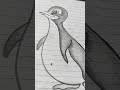 Easy penguin drawing subscribe for more ❤#ytshorts #art #drawing #fyp