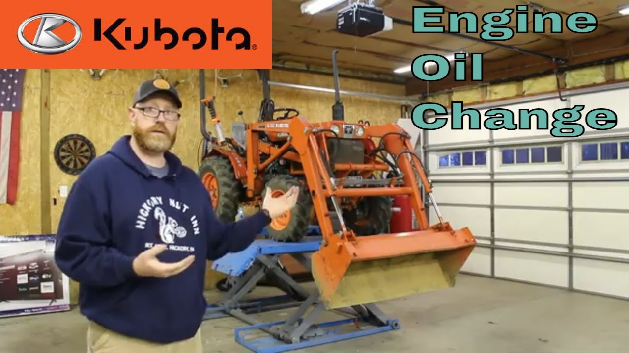 kubota-b7100-b6100-engine-oil-change-youtube