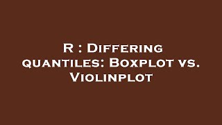 R : Differing quantiles: Boxplot vs. Violinplot