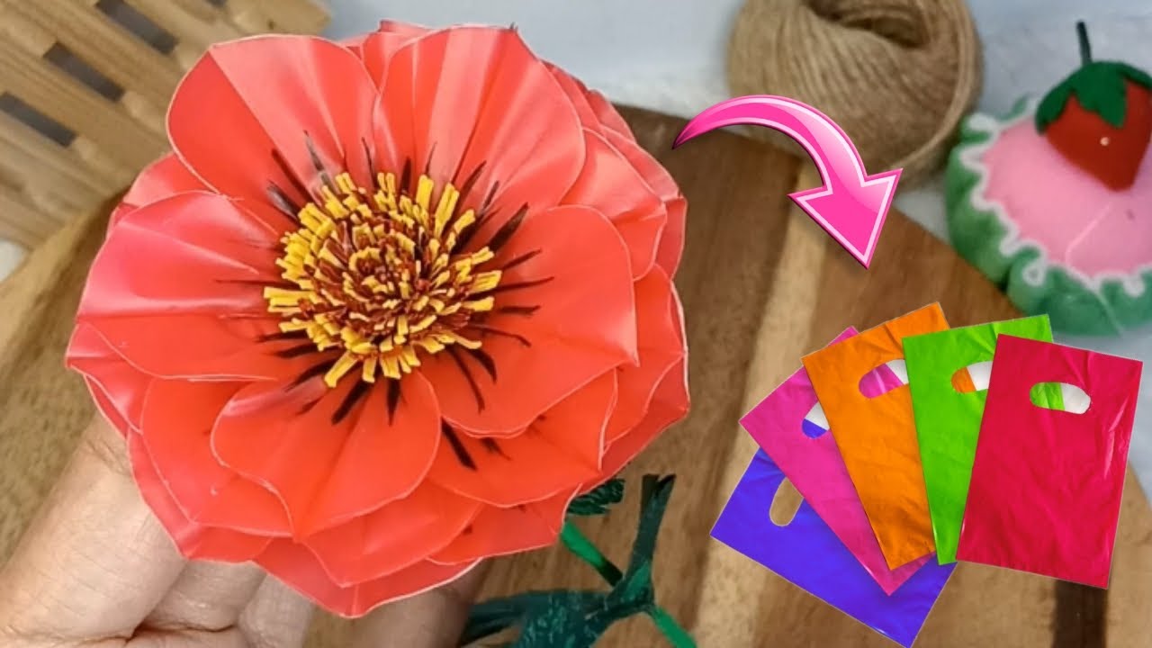 DIY Flower Plastic Bag Bunga Kresek Bunga dari Kantong Belanja