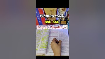 How toppers prepare for SSC CGL in 2 Months #topper #study #ssc #shots