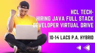 HCL Tech Hiring | Java Full Stack Developer | Virtual Drive | ₹10-14 LPA | Hybrid | NextMoveNotifier