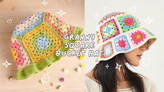 Crochet Granny Square Bucket Hat | Easy Crochet Project with  display picture 2