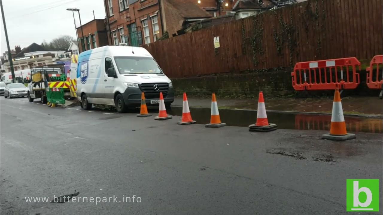Water pouring into Whitworth Crescent, Bitterne Park, Southampton YouTube