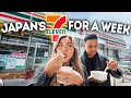 Everything we ate at 7eleven in japan convenience store food haul  