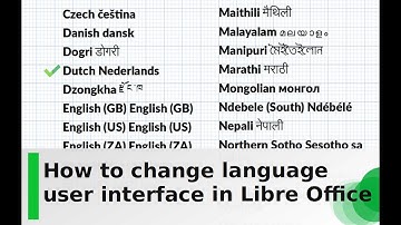 Hoe de taal van de gebruikersinterface in Libre Office te wijzigen
