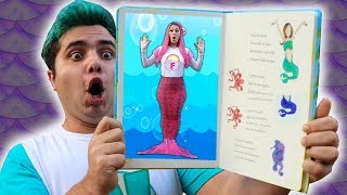 A SEREIA FICOU PRESA NO LIVRO MÁGICO - The Mermaid Pretend Play in Magic Book