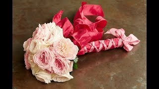Ribbon Wrapped Bouquet with Bonus Bow Tutorial Ribbon Wrapped Bouquet with Bonus Bow Tutorial
