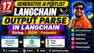 17. LangChain Output Parsers Tutorial | StrOutputParser & LLM Responses with Python
