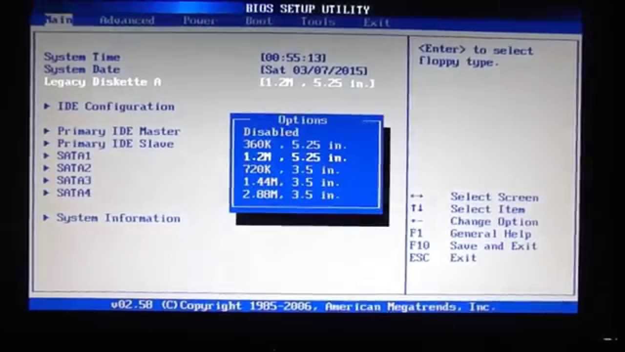 cd-rom disabilitato qui nel BIOS