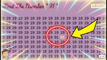 Find The Number “ 91 ‘