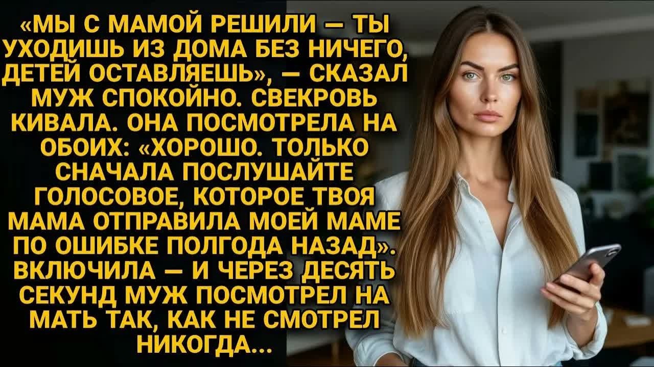 Свекровь отправила голосовое не туда. 43 секунды — и вся правда вышла наружу...