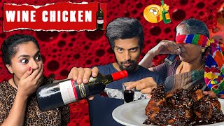 We made WINE CHICKEN🍷🐔|Fun Cooking😂| Real Wine?🤔