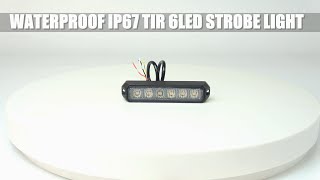 Waterproof IP67 Slim Profile Surface Mount TIR6 LED Strobe Light LED-GRT-006R from GOLDEN SECURITY