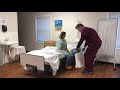 Cna skill provides foot care on one foot