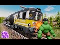 TRAIN Hit with Big Guy - Trains for kids - Choo choo train kids videos
