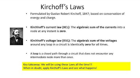Lecture 3: Kirchoff