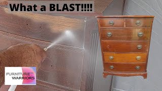 Soda Blasting on an Amazing Drexel Chest Makeover | Furniture Flipping