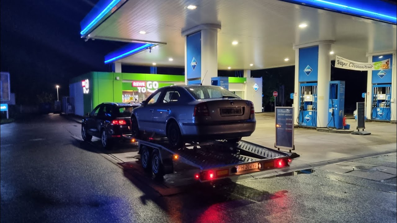 TRAG CU TOUAREG ul LA PLATFORMĂ.  CAT A CONSUMAT