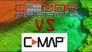 CMOR Mapping VS. C-Map Side By Comparison| Which is Better? Shaded relief