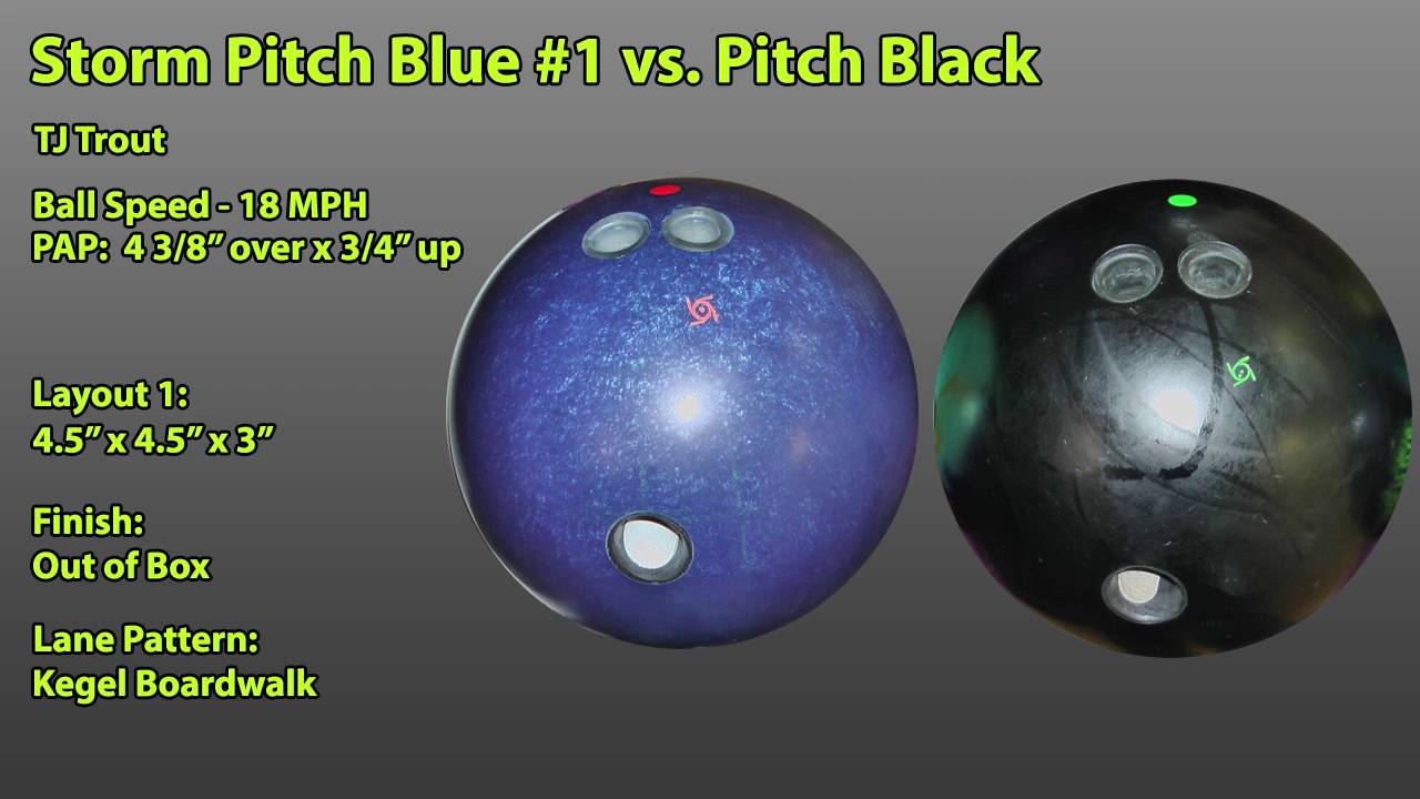 Storm Pitch Blue Bowling Ball Reaction Video Ball Review {vs} Pitch Black 