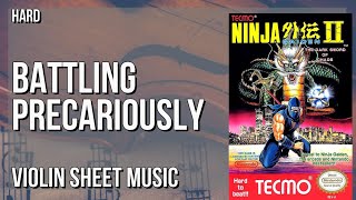 Violin Sheet Music: How to play Battling Precariously (Ninja Gaiden II NES)