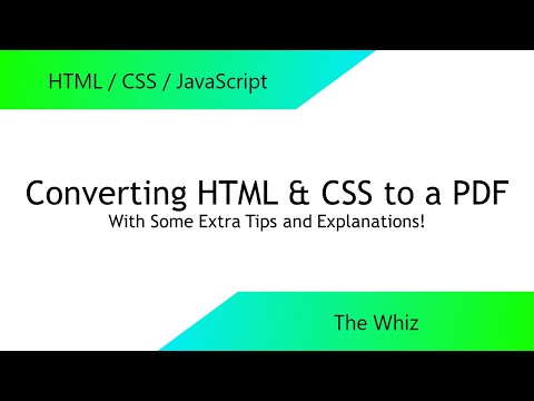 คำ สั่ง css  New 2022  Converting HTML \u0026 CSS to PDF