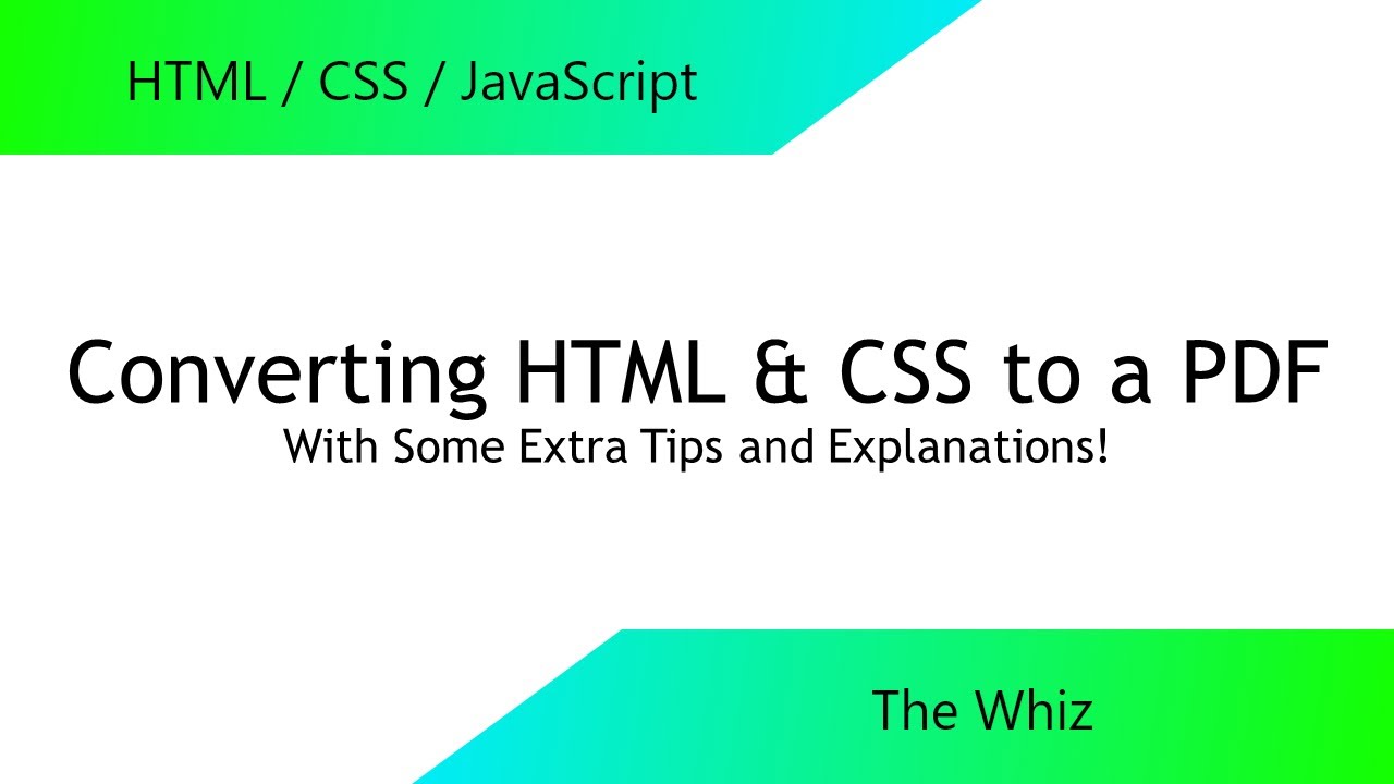 Converting Html  Css To Pdf