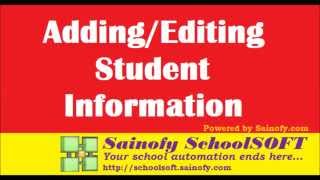 How to add student information in sainofy schoolsoft school management software muzaff
