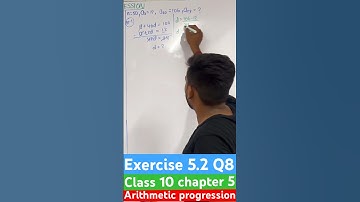 Ex 5.2 Q8 solution class 10 chapter 5 arithmetic progression #shorts #xsquare #arithmeticprogression
