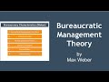 Bureaucratic Management Theory Explained (Max Weber)