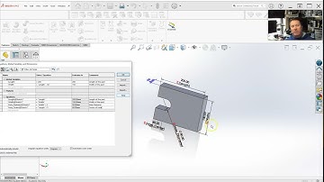 SolidWorks: Global Variables Equations and Features -  Equations (Section 9-2)