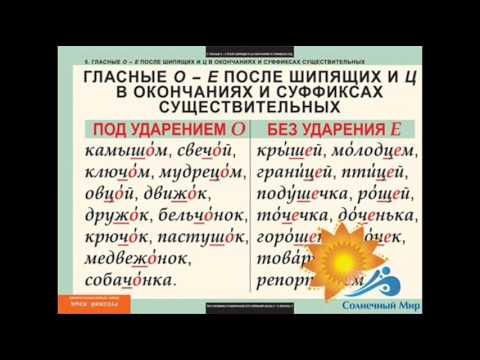 Таблицы демонстрационные "Русский язык. Имя существительное" - видео презентация.
