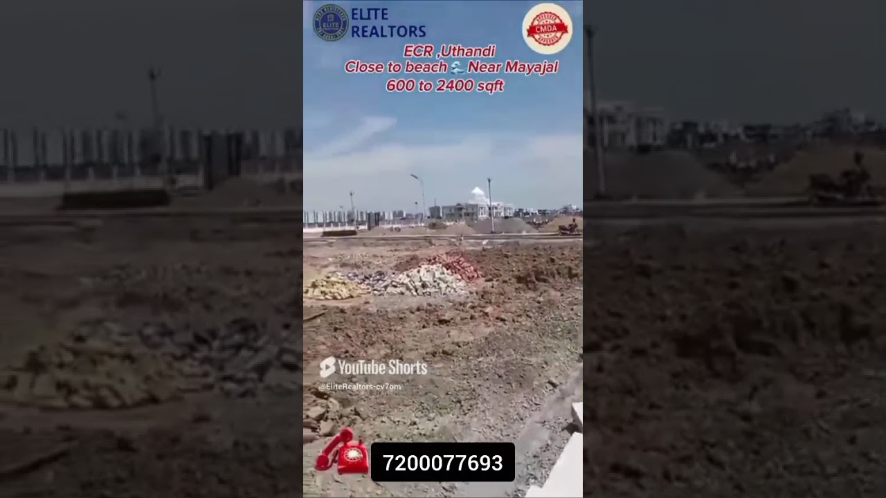 Plots for Sale in ECR Uthandi | 600-2400 sqft | Near Mayajaal & Beach | Call 7449052380