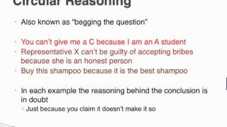 Introduction to Argument - Fallacies (Hasty Generalization & Circular Reasoning) Profile