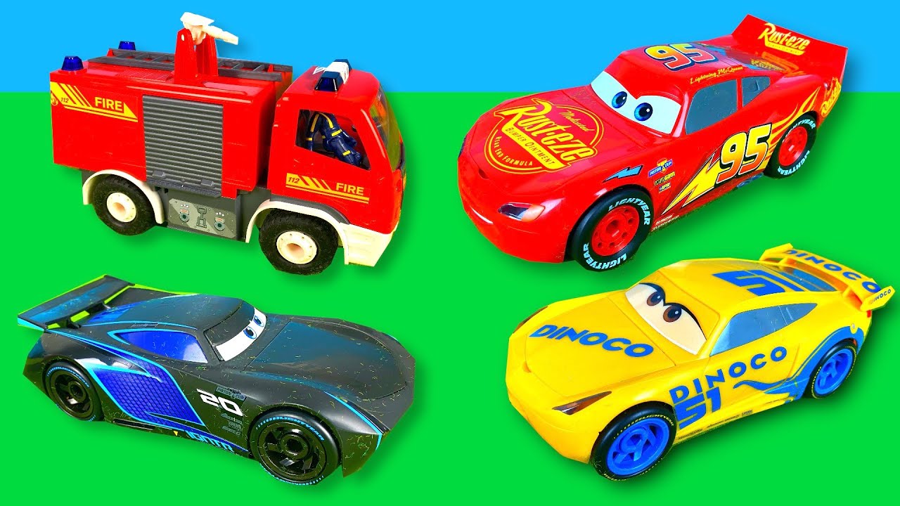 Fire Truck & Toy Cars for kids: Lightning McQueen - YouTube