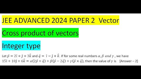 Let p ⃗=2i ̂+j ̂+3k ̂ and q ⃗= i ̂-j ̂+k ̂. If for some real numbers α,β and γ , we have 15i ̂+10j