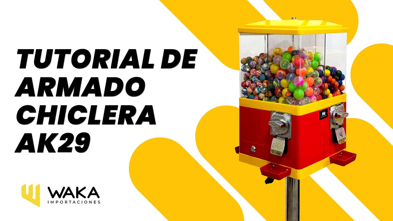 TUTORIAL DE ARMADO MAQUINA CHICLERA AK29 - YouTube