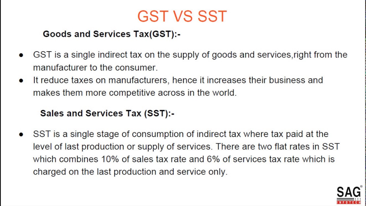 Difference Between GST and SST - YouTube