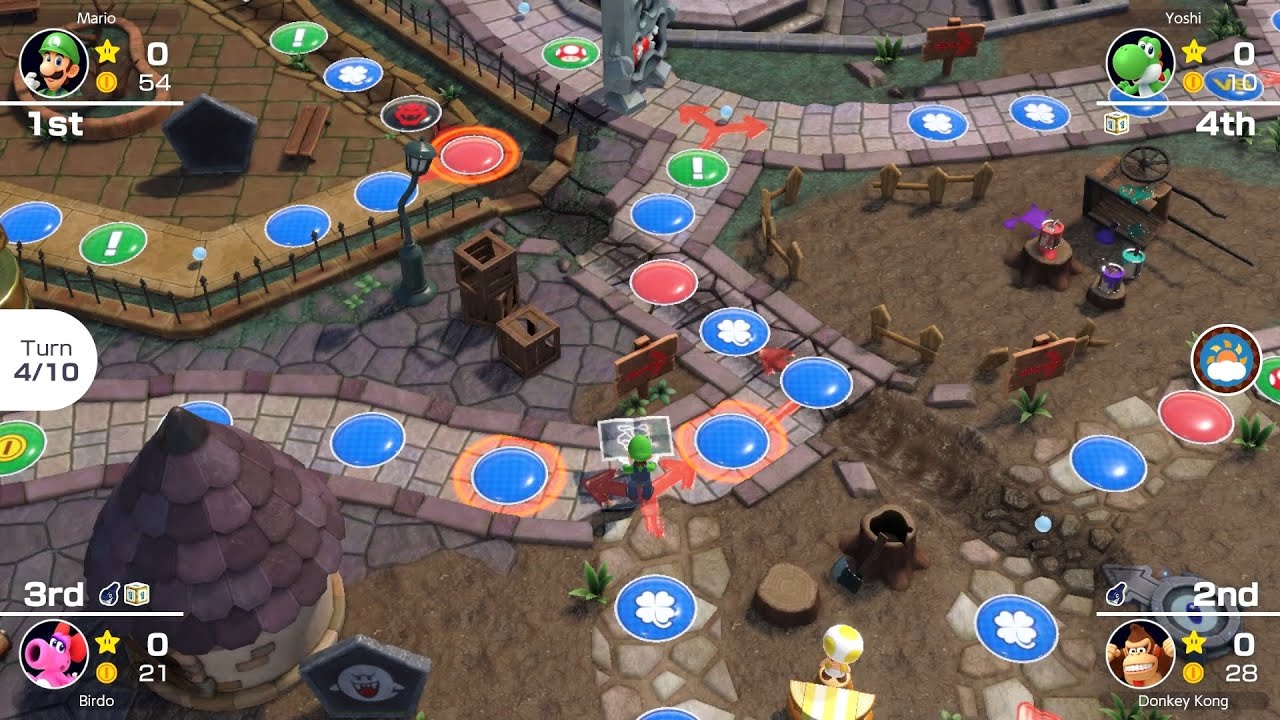 Mario Party Superstars #604 Horror Land Luigi vs Birdo vs Yoshi vs Donkey Kong