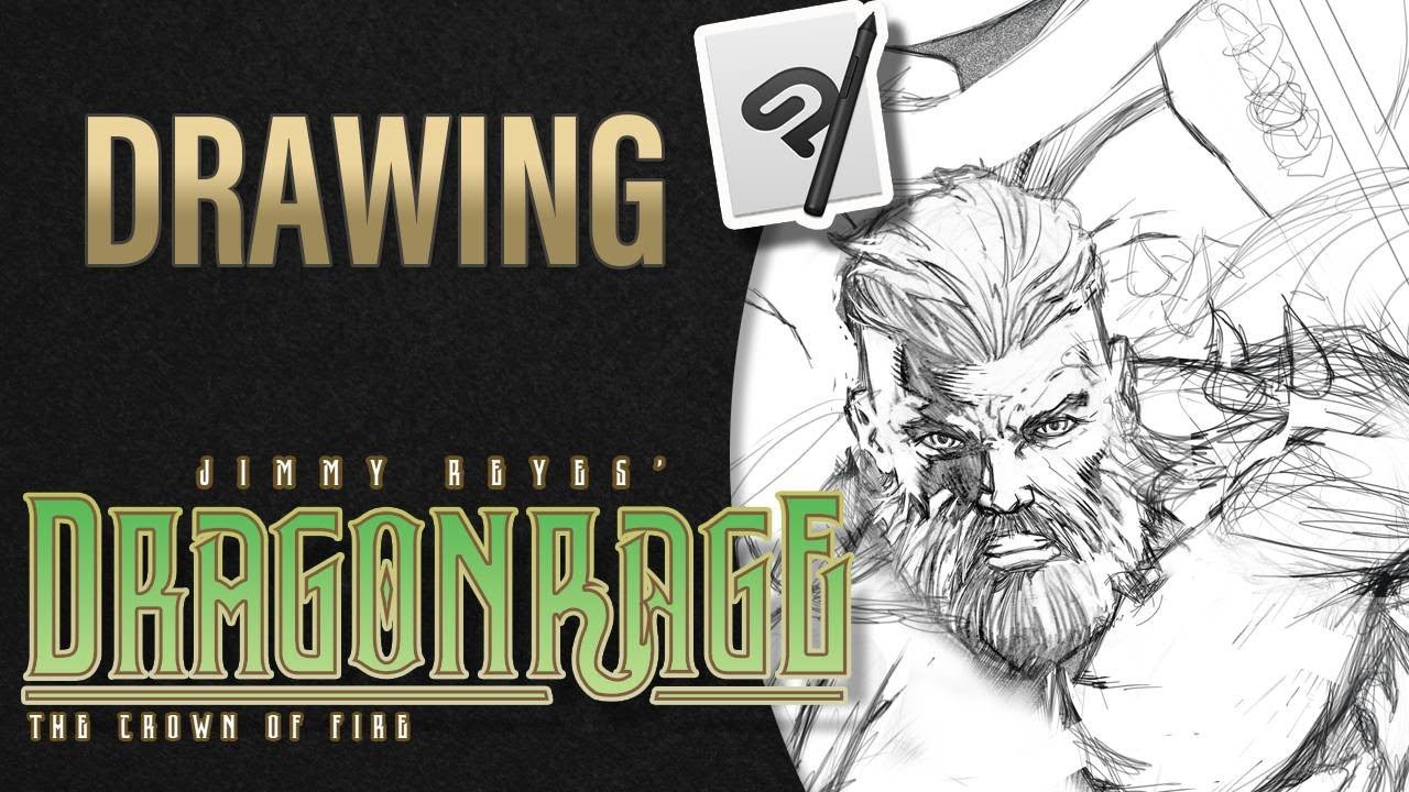 Drawing a comic book cover - YouTube