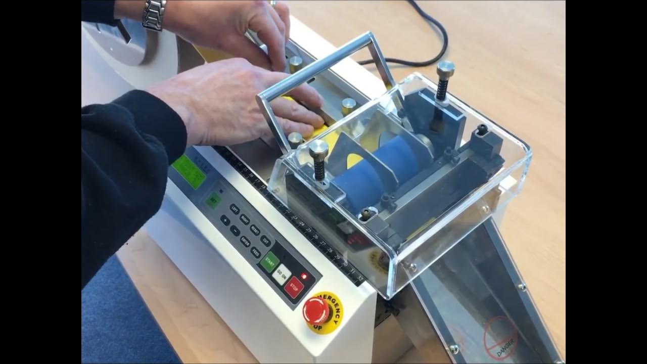 HilCut100 Demo Video Automatic Cutting Machine for Heat Shrink YouTube