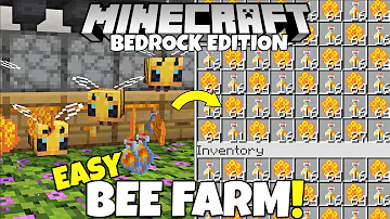 Minecraft Bedrock: Improved Honey / Honeycomb Farm Tutorial! (Bee Farm) MCPE Xbox PS5 PC Switch
