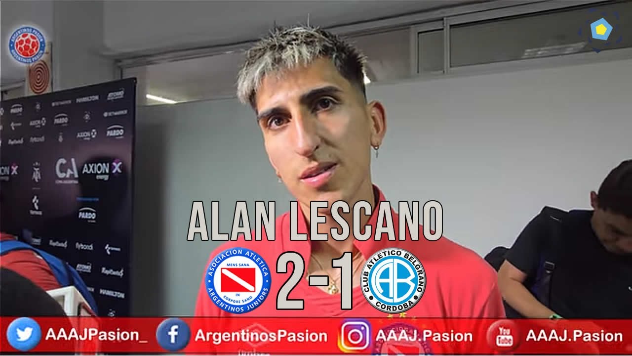 Alan Lescano: "Tenemos que sosegarnos y no perder el foco"
