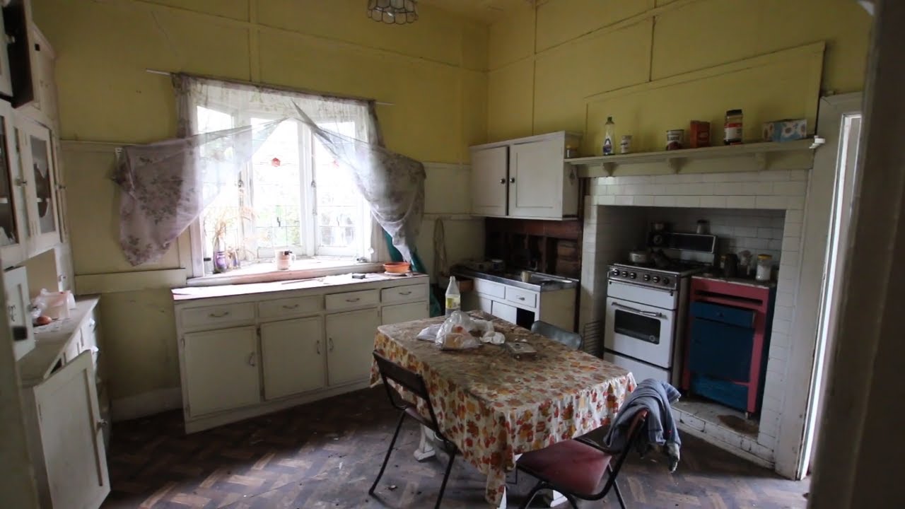 Abandoned house with everything left behind and empty for