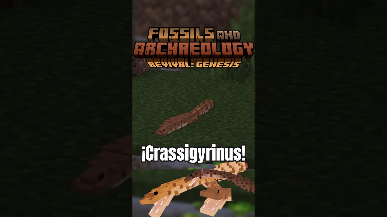 ¡Crassigyrinus! - Fossils and Archaeology 1.20.1 - Mob Showcase  