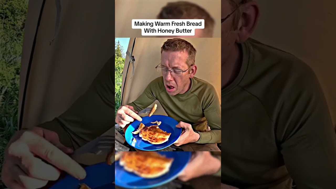 Making Warm Fresh Bread With Honey Butter