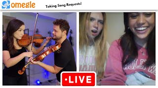 Violin Duo on Omegle but we're LIVE @RobLandes @JuliaDinaViolin