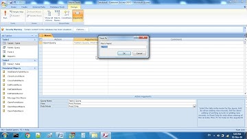 Macro To Open Query in MS Access 2007